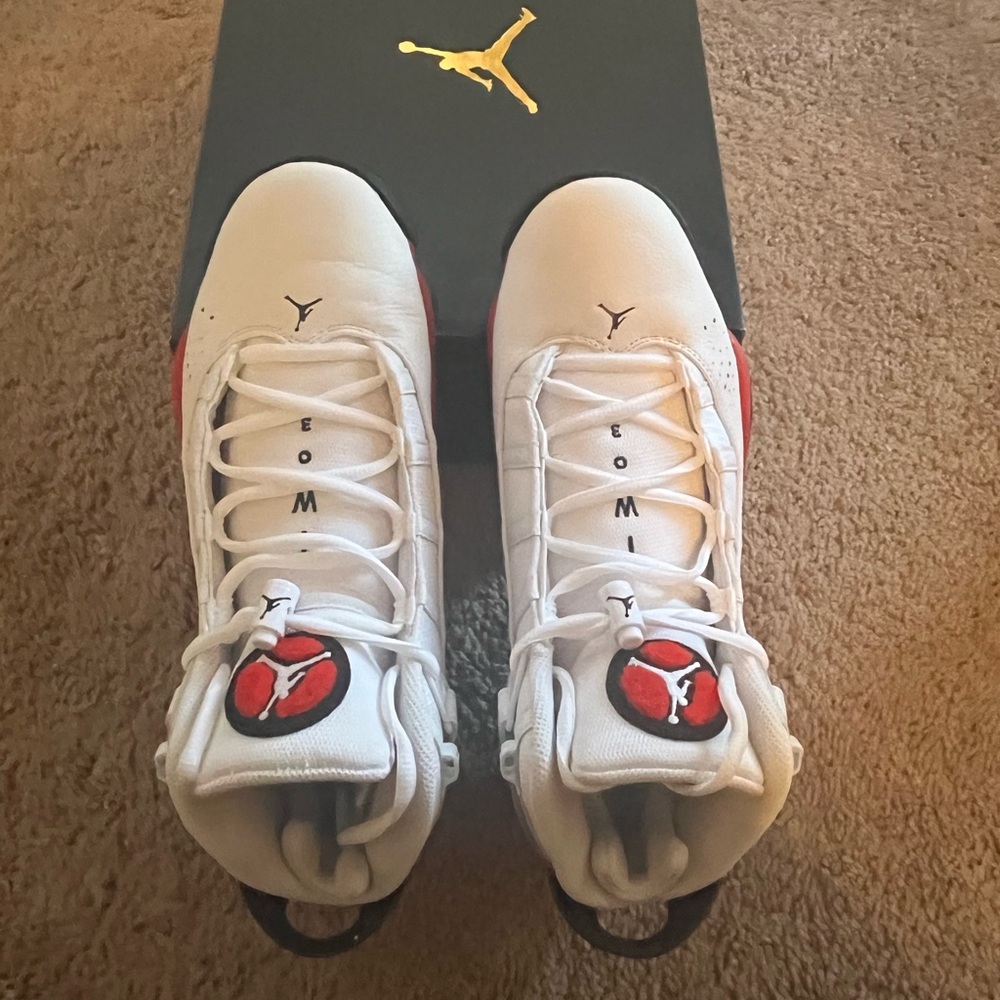 Men’s Red, black & white Jordans - Picture 2 of 8